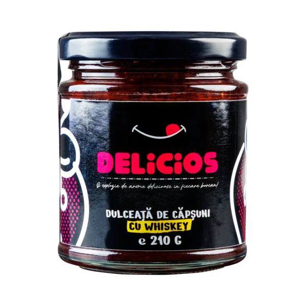 Dulceață de Căpșuni cu Whiskey, Delicatesă Naturală cu Arome Rafinate 350g